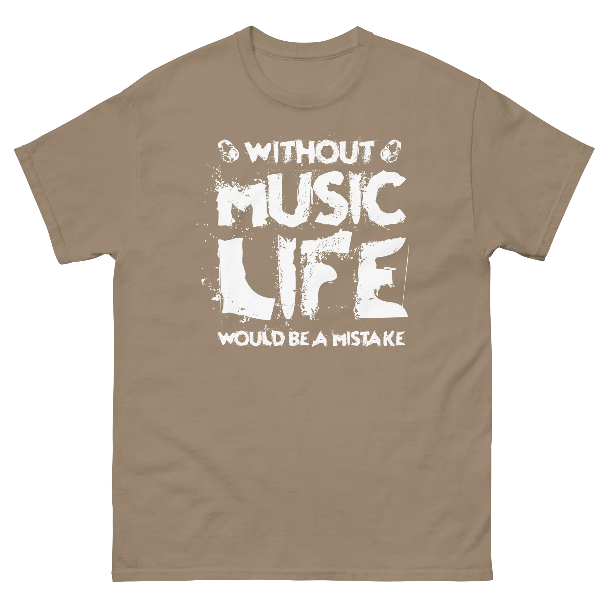WITHOUT MUSIC unisex classic tee - Printoo Shop - - 033.png, Music t-shirt, t-shirt, unisex, Unisex Classic Tee | Gildan 5000