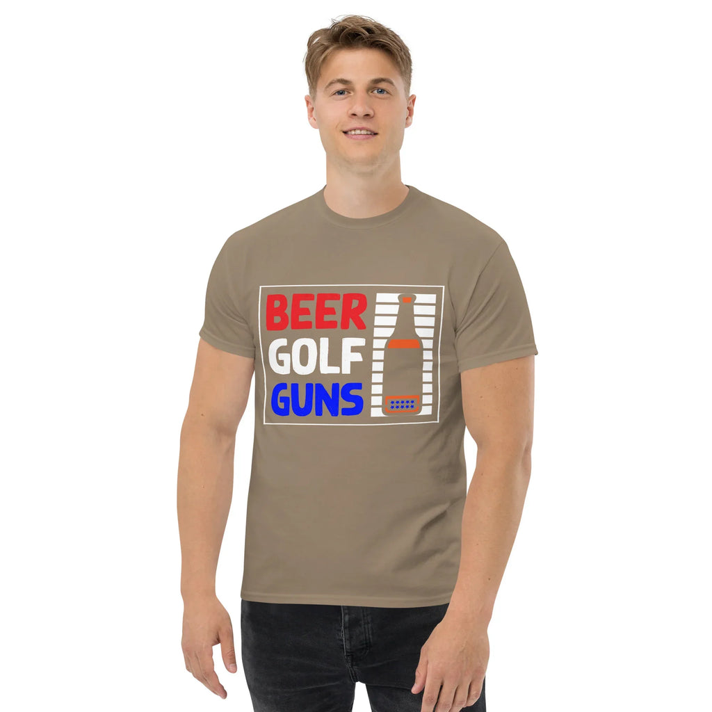 BEER GOLF GUNS unisex t-shirt - - - Printoo Shop