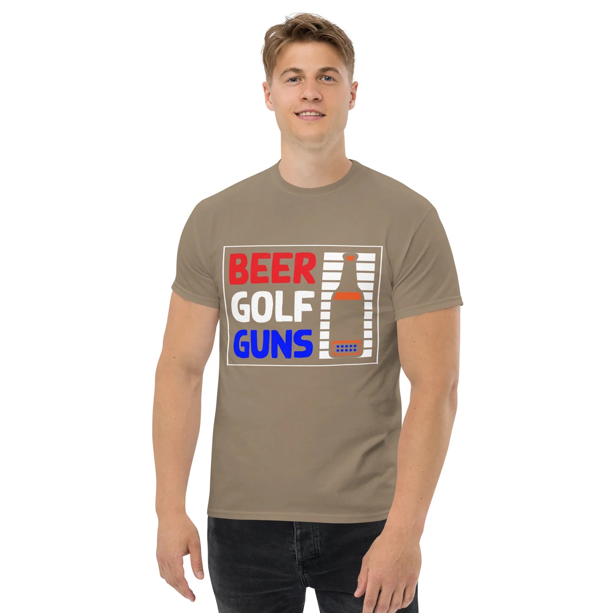 BEER GOLF GUNS unisex t-shirt - - - Printoo Shop