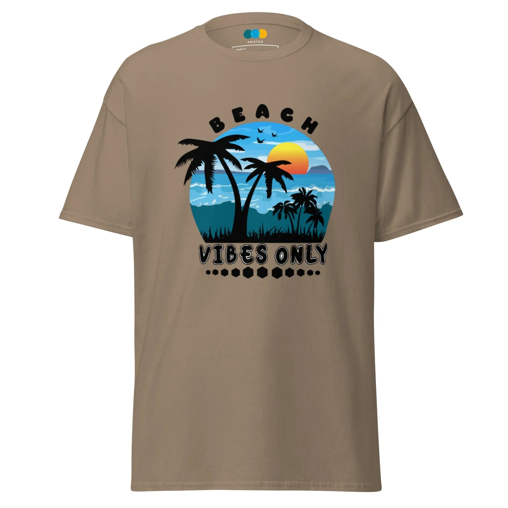BEACH VIBES ONLY men’s t-shirt - Sapphire / S - Printoo Shop - 5821647_21659