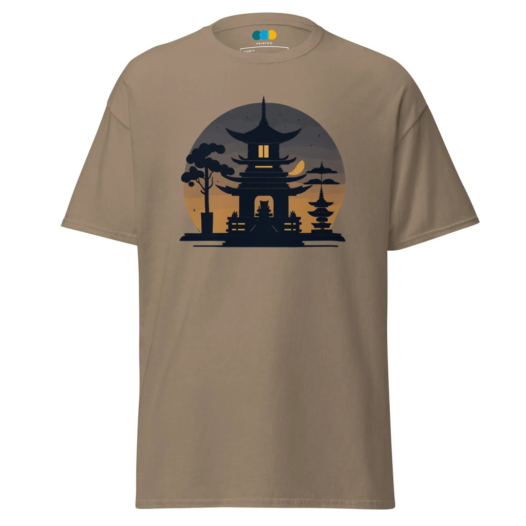 ZEN PAGODA NIGHT men’s t-shirt - Dark Chocolate / S - Printoo Shop - 2121444_15837