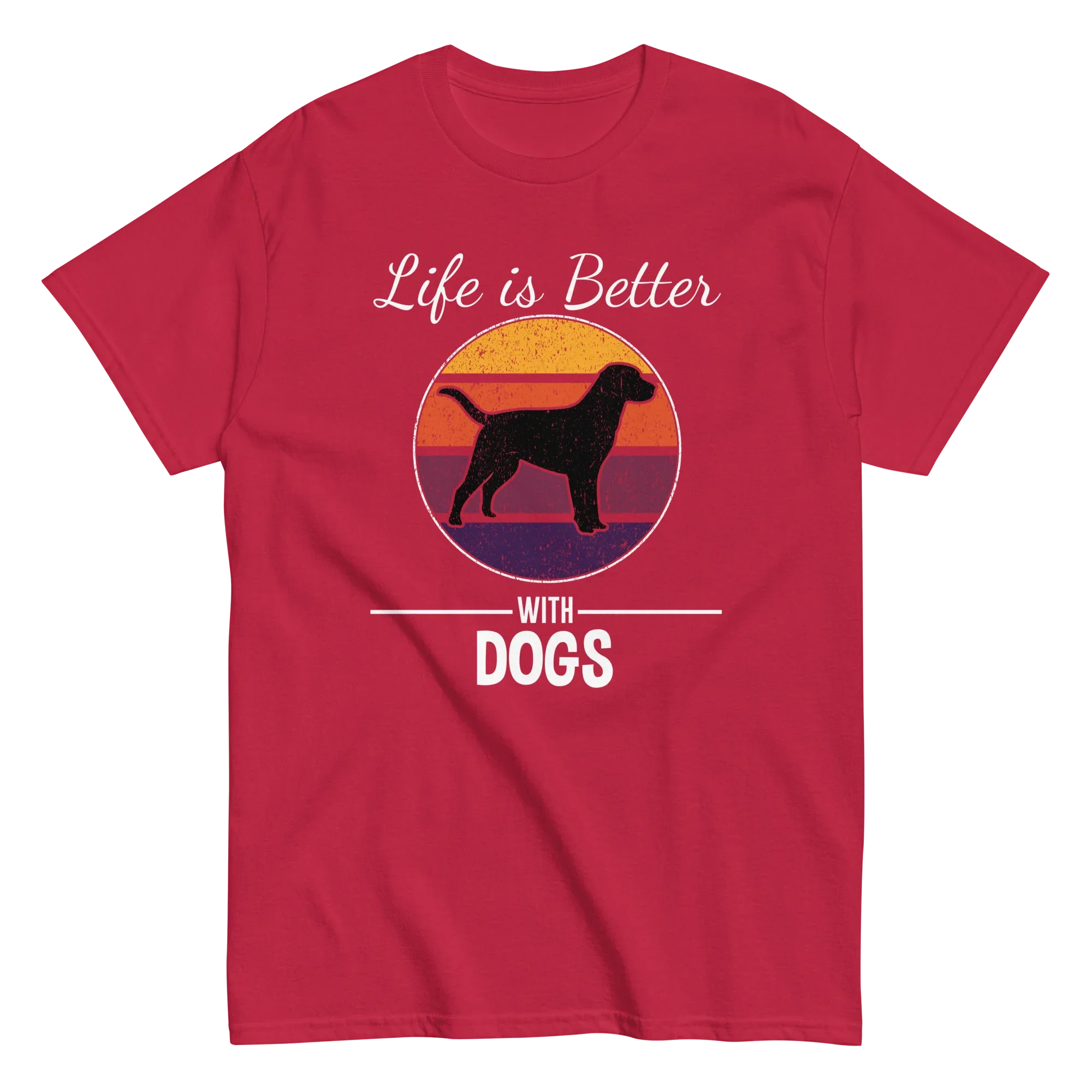 BETTER WITH DOGS unisex t-shirt - - Dogs t-shirt - Printoo Shop