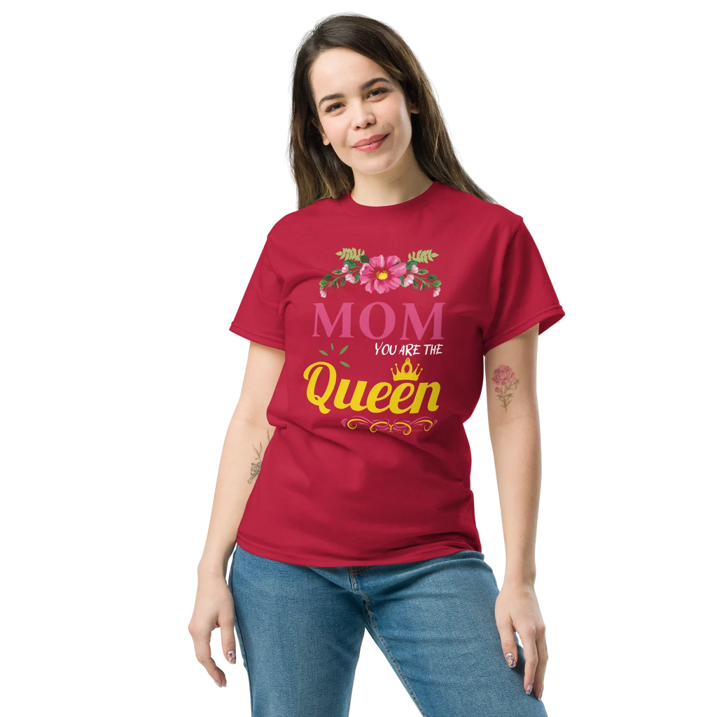 MOM QUEEN unisex t-shirt - Printoo Shop - - Mom t-shirt, t-shirt, unisex, Unisex Classic Tee | Gildan 5000