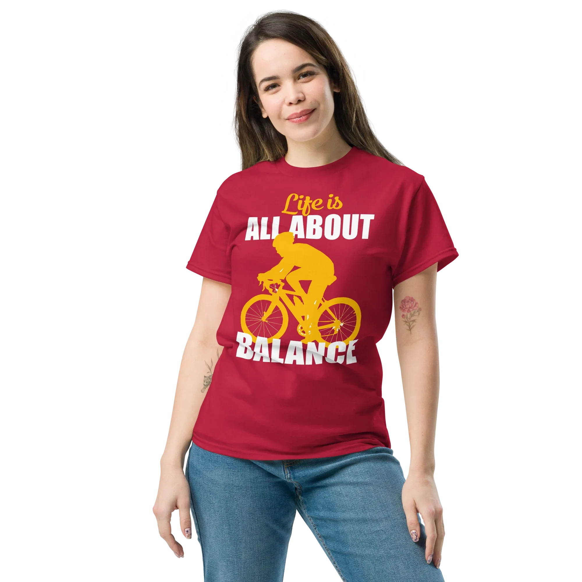 BALANCED LIFE unisex t-shirt - Printoo Shop - - bicycle, t-shirt, unisex, Unisex Classic Tee | Gildan 5000