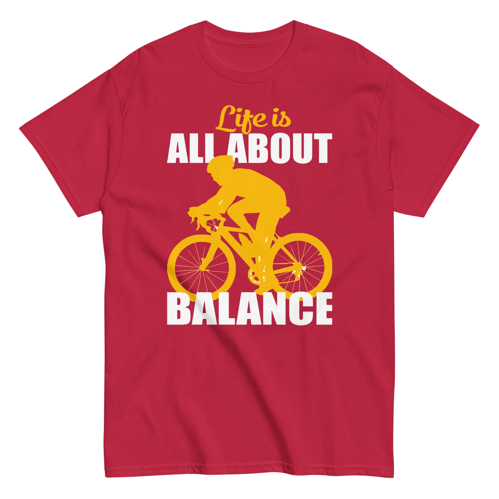 BALANCED LIFE unisex t-shirt - Printoo Shop - - bicycle, t-shirt, unisex, Unisex Classic Tee | Gildan 5000