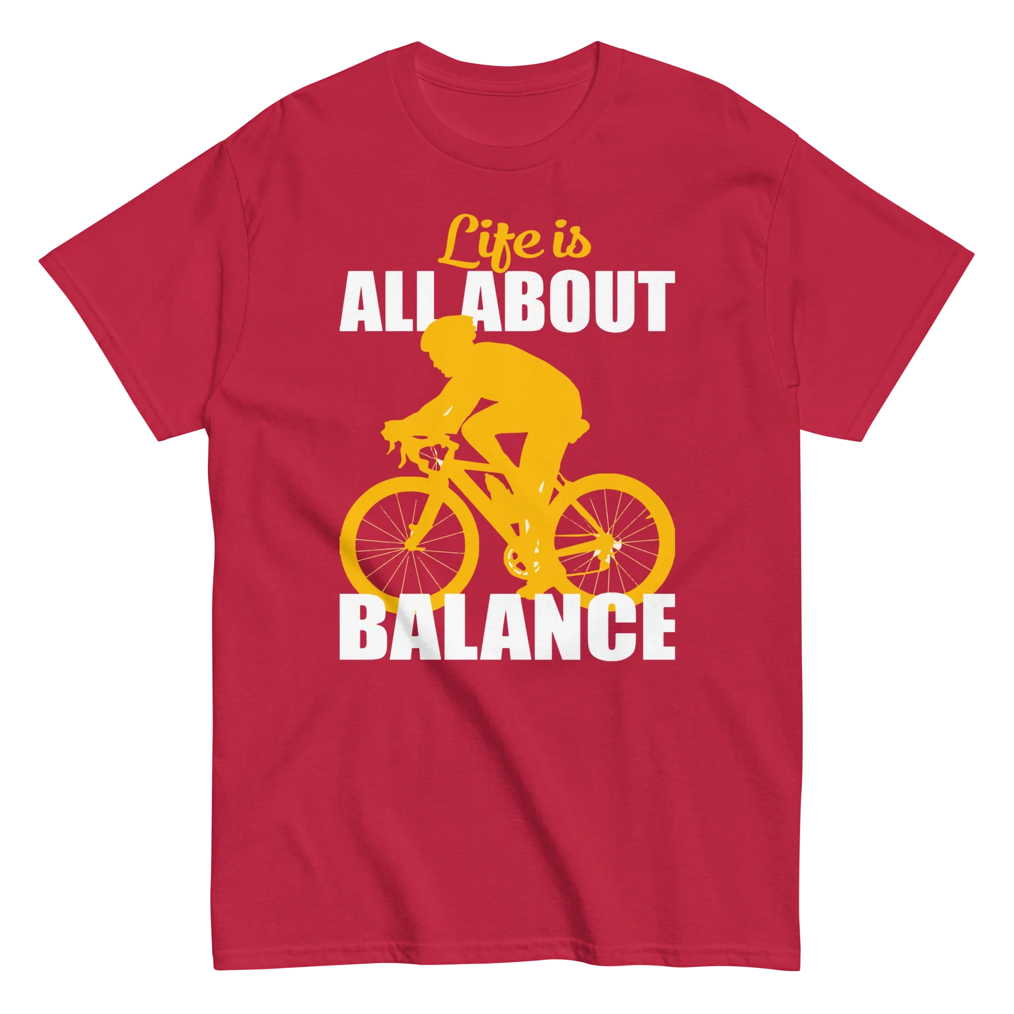 BALANCED LIFE unisex t-shirt - Printoo Shop - - bicycle, t-shirt, unisex, Unisex Classic Tee | Gildan 5000