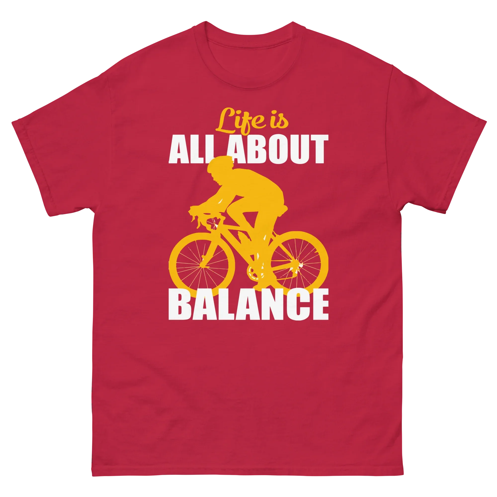 BALANCED LIFE unisex t-shirt - Printoo Shop - - bicycle, t-shirt, unisex, Unisex Classic Tee | Gildan 5000