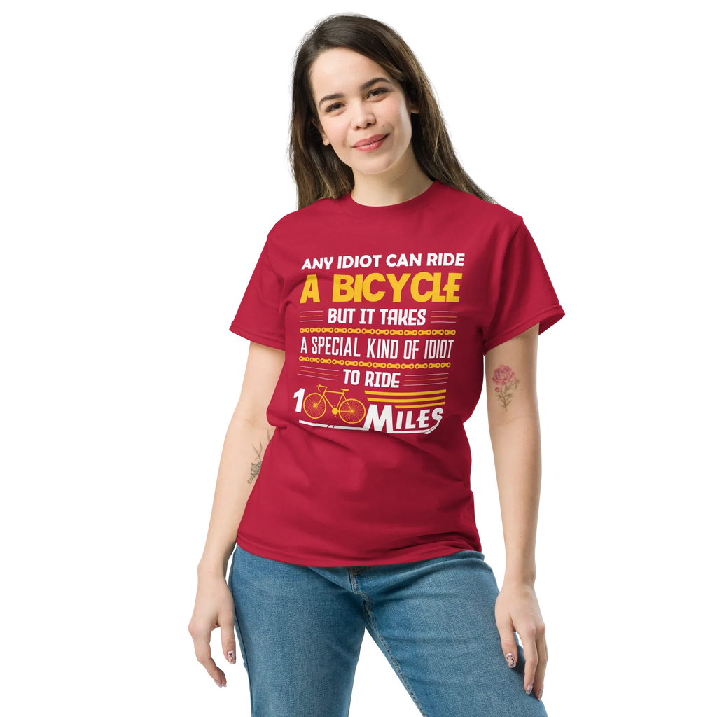 100 MILES unisex t-shirt - Printoo Shop - - bicycle, t-shirt, unisex, Unisex Classic Tee | Gildan 5000