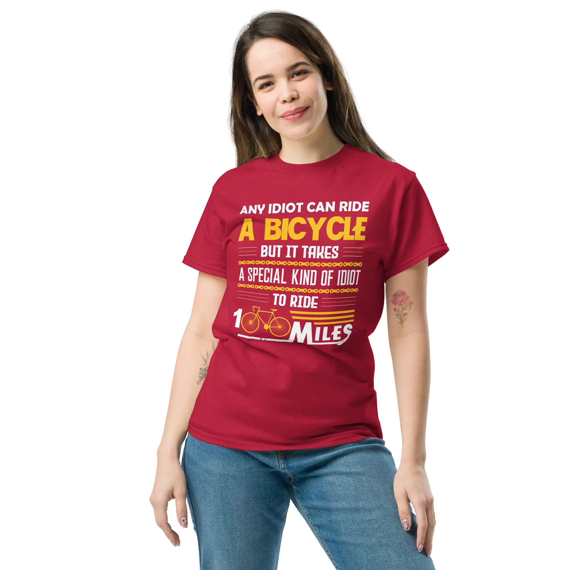 100 MILES unisex t-shirt - Printoo Shop - - bicycle, t-shirt, unisex, Unisex Classic Tee | Gildan 5000