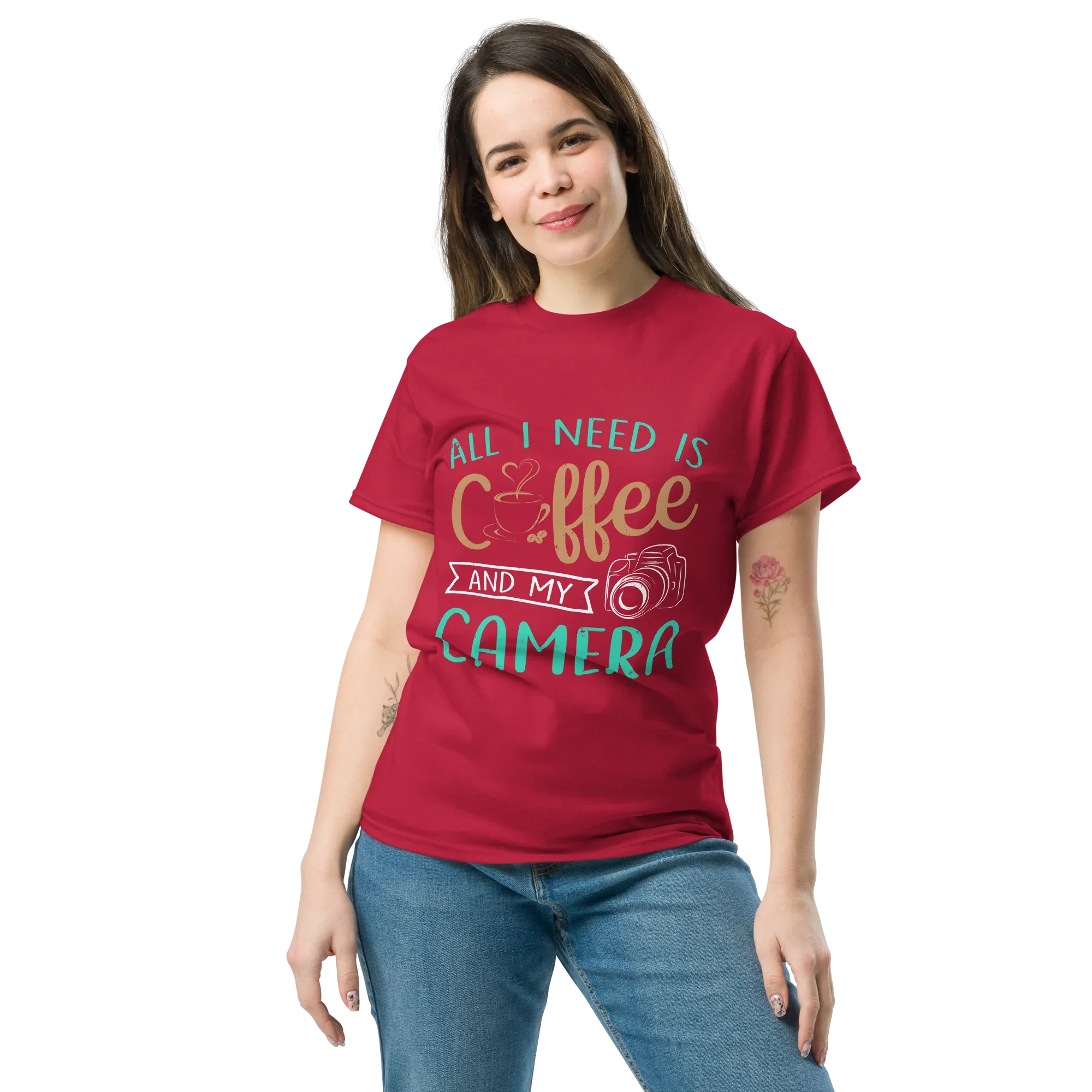 COFFEE AND CAMERA unisex t-shirt - - - Printoo Shop