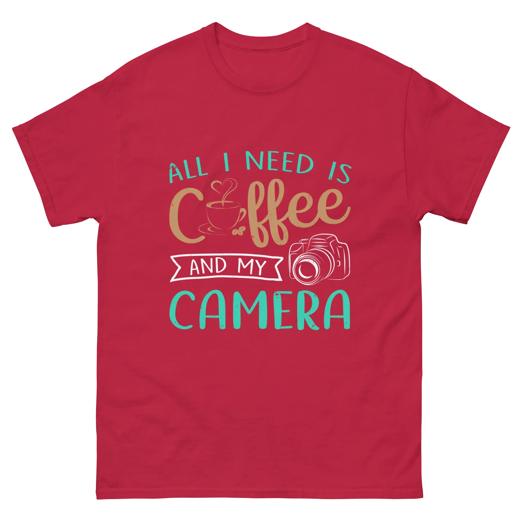 COFFEE AND CAMERA unisex t-shirt - Printoo Shop - - t-shirt, unisex, Unisex Classic Tee | Gildan 5000
