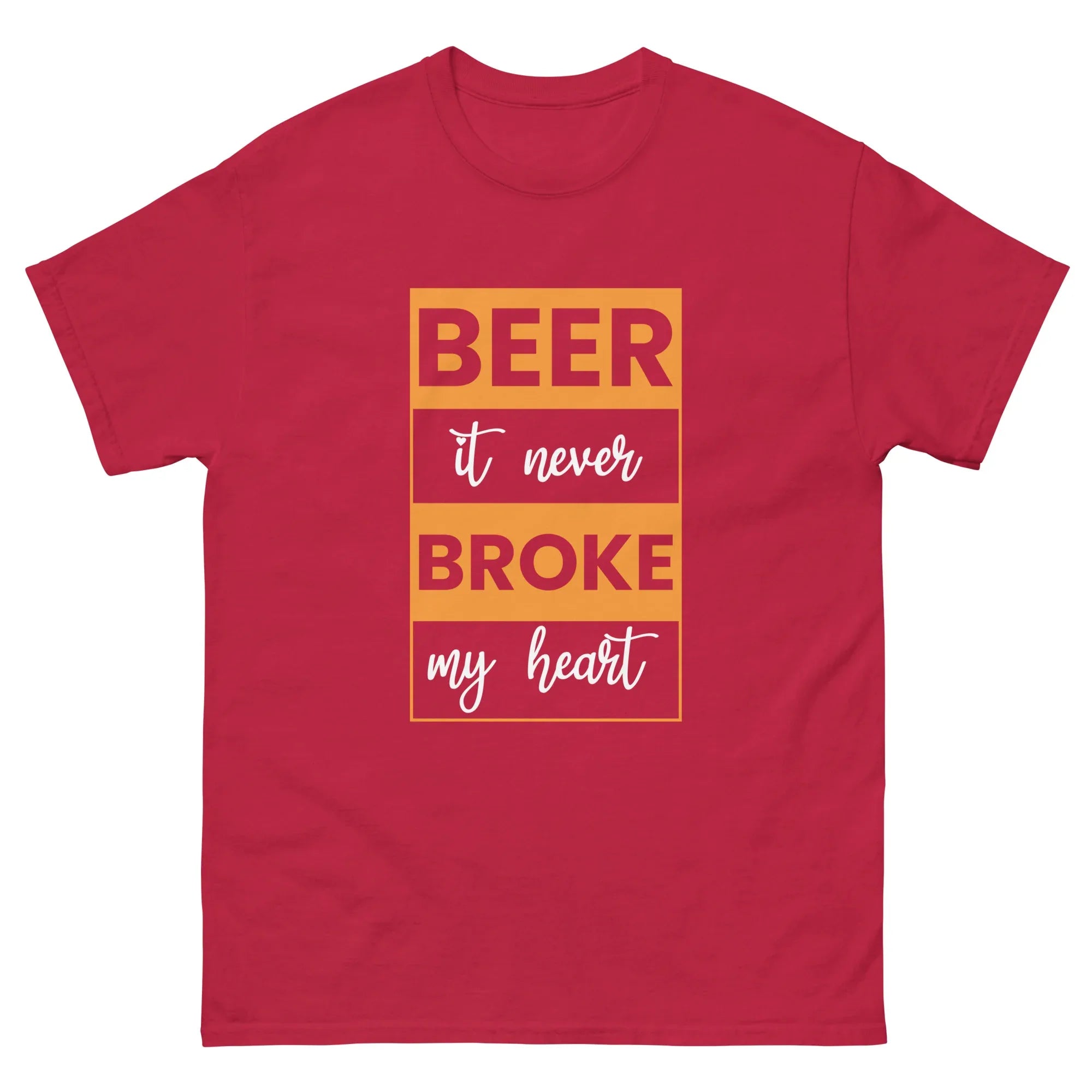 BEER NEVER BROKE MY HEART unisex t-shirt - Printoo Shop - - Alcohol, beer, t-shirt, unisex, Unisex Classic Tee | Gildan 5000