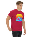 SUNSET GEOMETRY unisex t-shirt - Printoo Shop - - Retro & Synthwave T-Shirts, t-shirt, unisex, Unisex Classic Tee | Gildan 5000