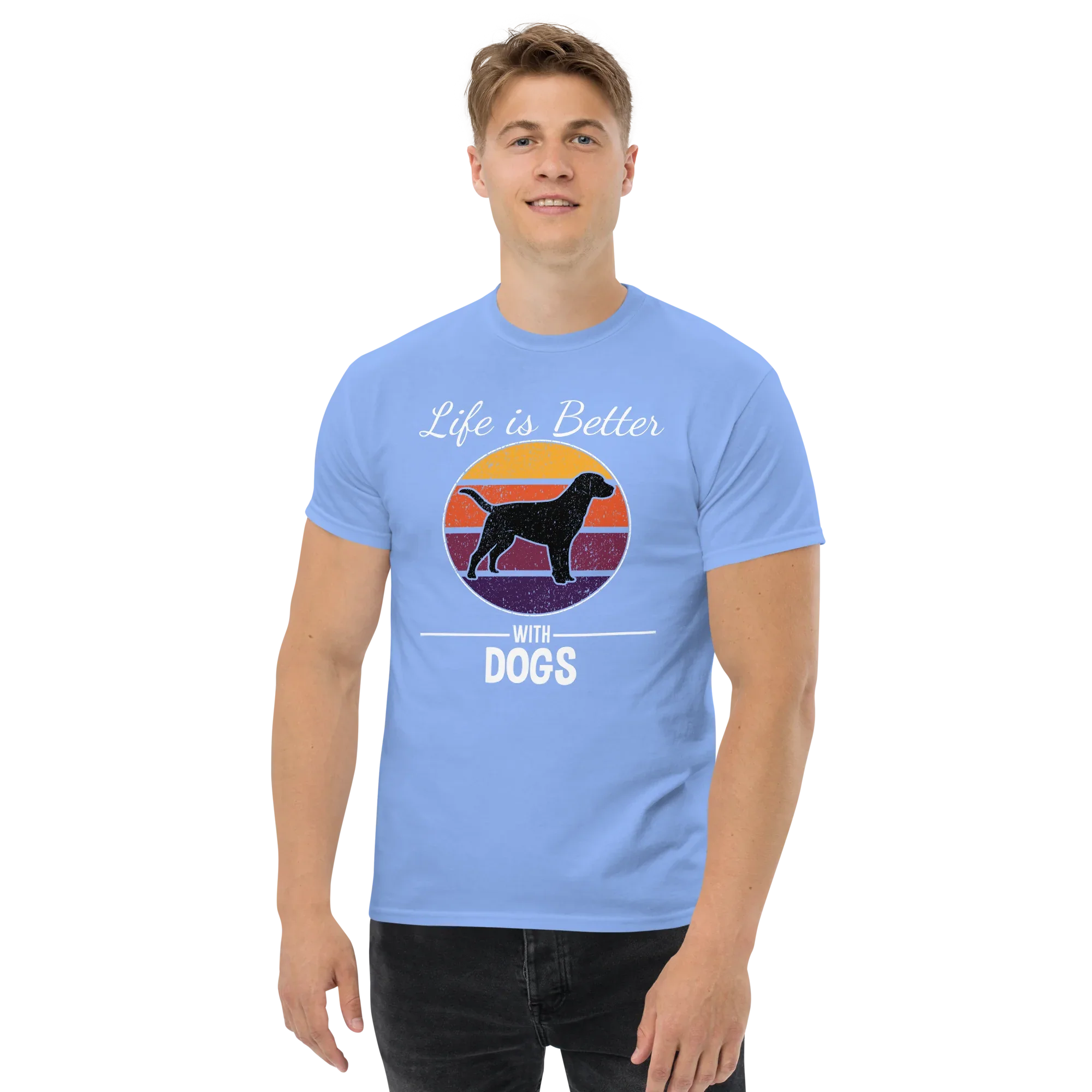 BETTER WITH DOGS unisex t-shirt - - Dogs t-shirt - Printoo Shop