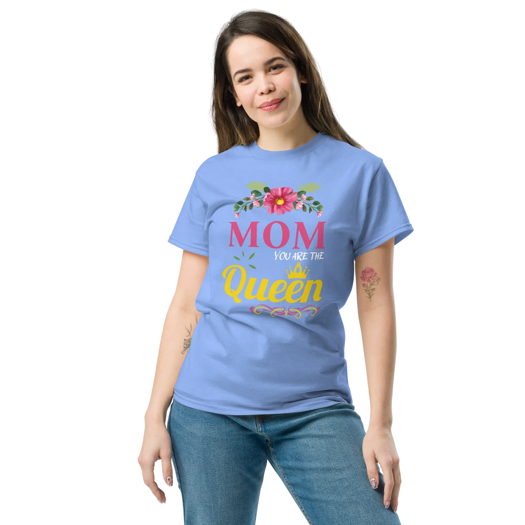 MOM QUEEN unisex t-shirt - Printoo Shop - - Mom t-shirt, t-shirt, unisex, Unisex Classic Tee | Gildan 5000