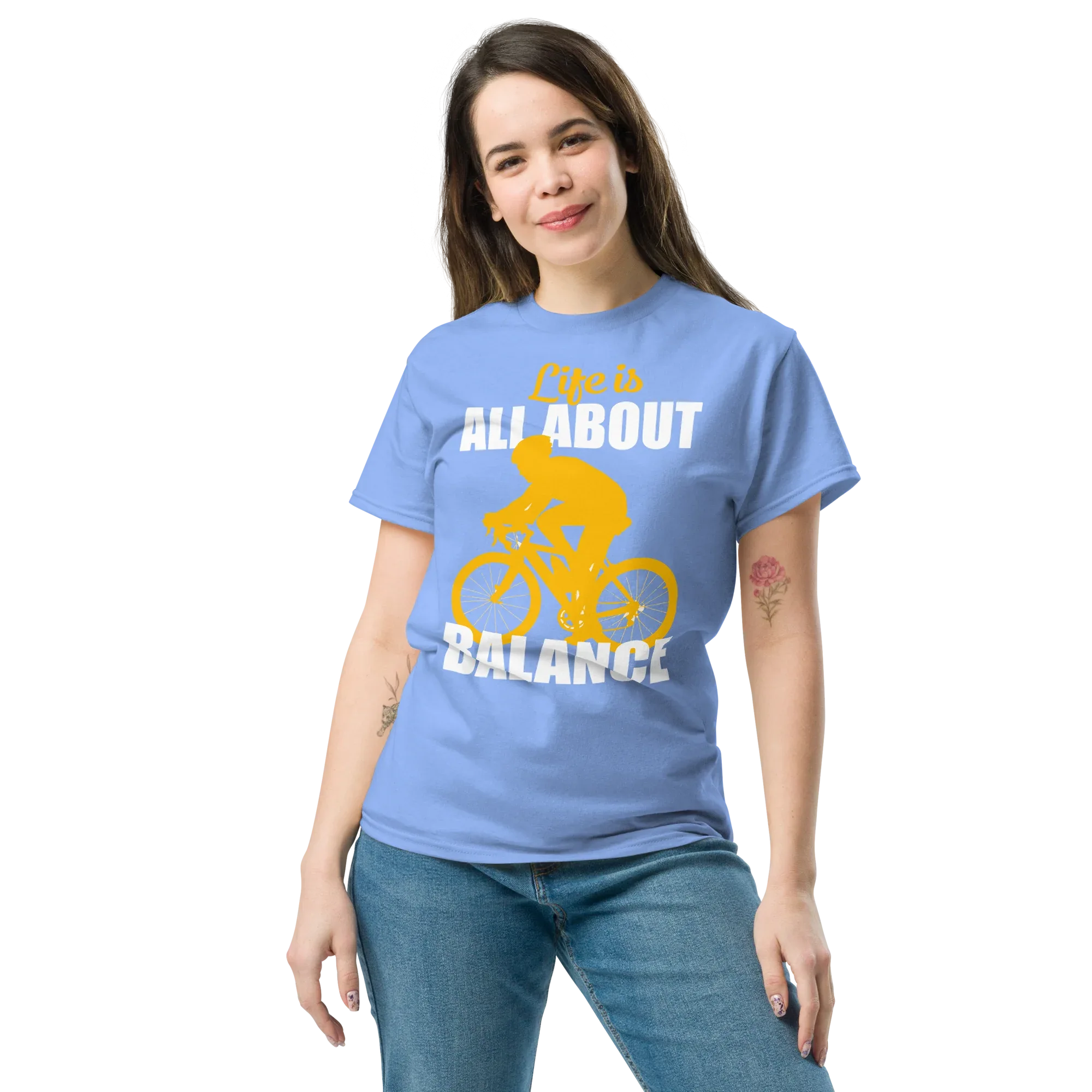 BALANCED LIFE unisex t-shirt - Printoo Shop - - bicycle, t-shirt, unisex, Unisex Classic Tee | Gildan 5000