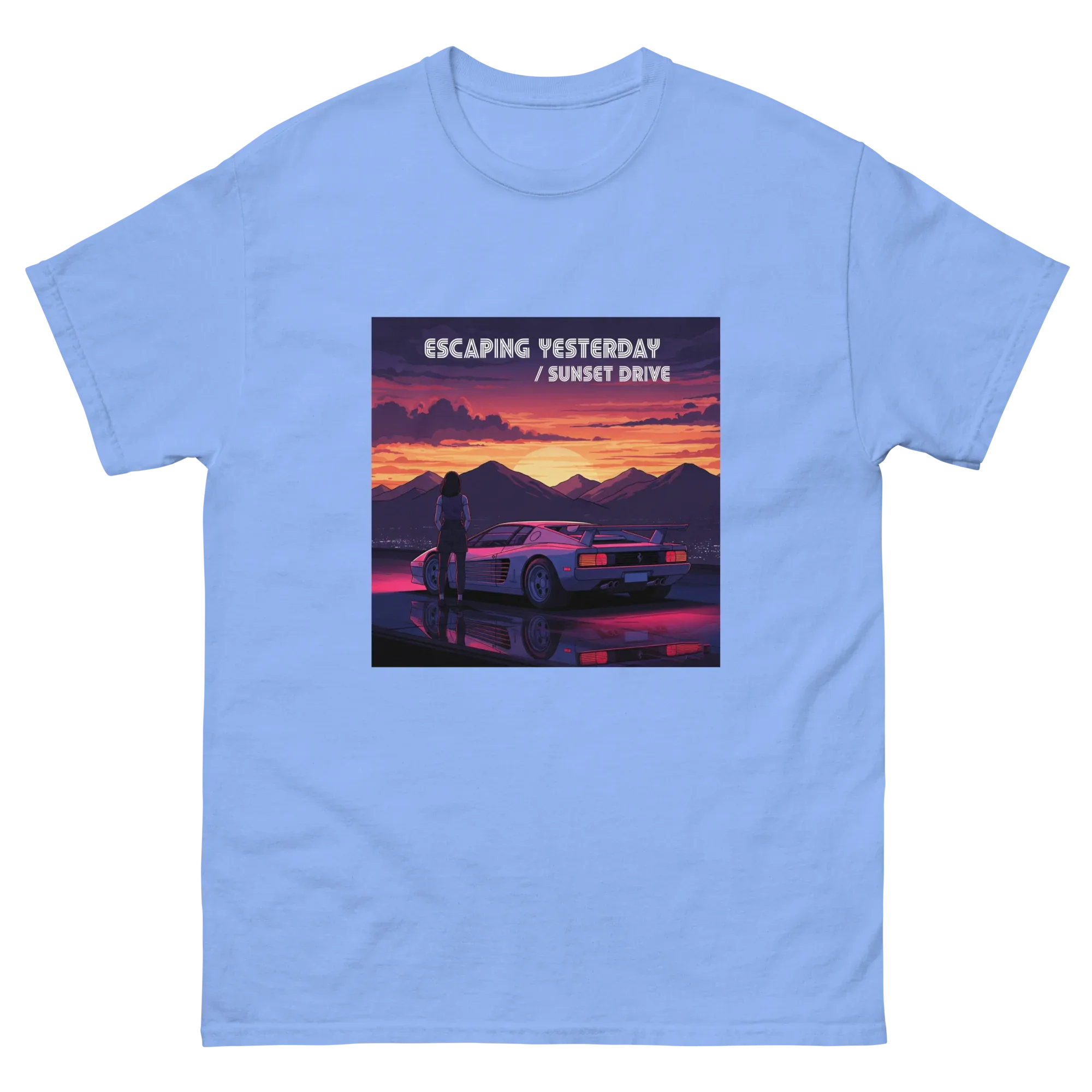 ESCAPING YESTERDAY unisex t-shirt - Printoo Shop - - Retro & Synthwave T-Shirts, t-shirt, unisex, Unisex Classic Tee | Gildan 5000