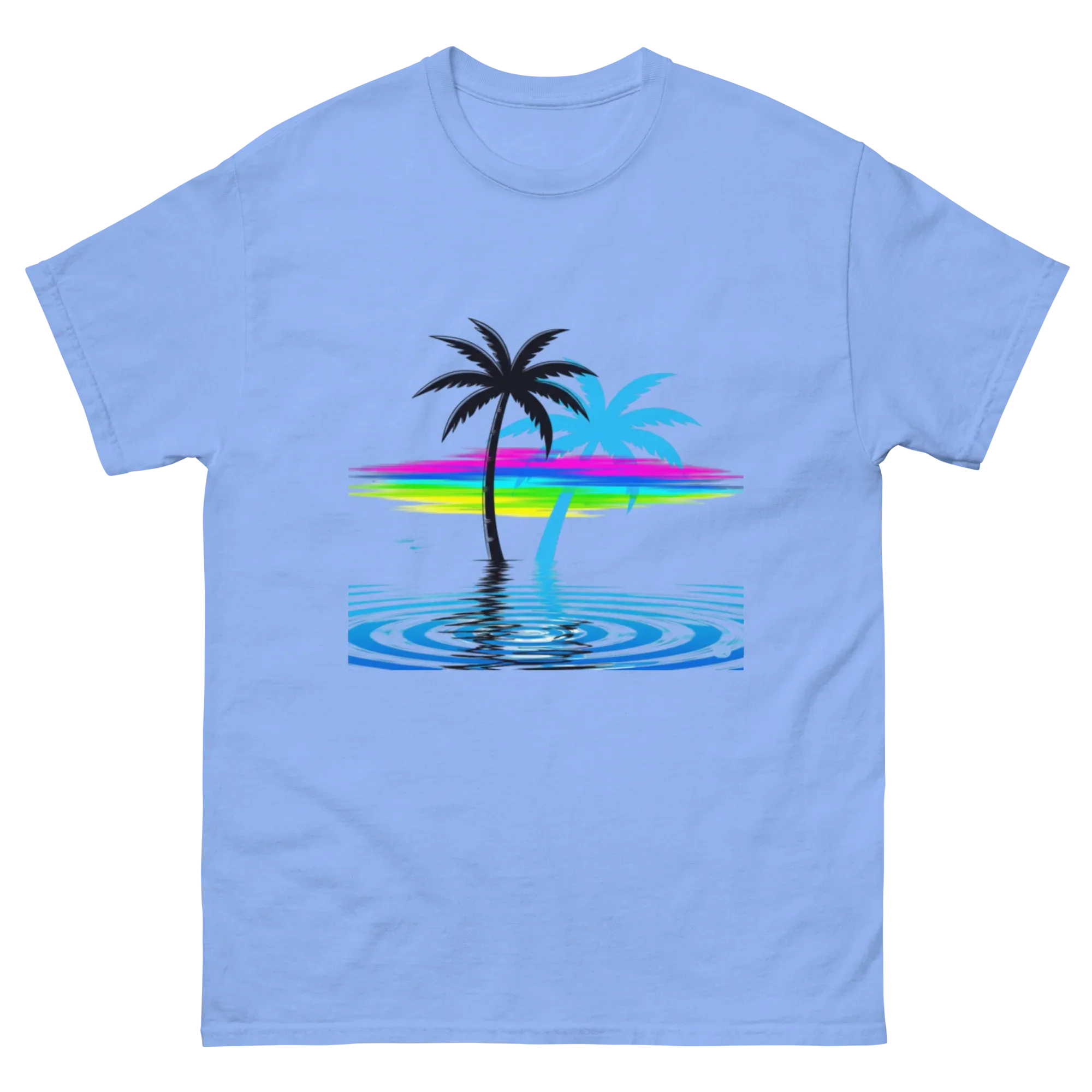 TROPICAL PARADISE PALM unisex t-shirt - Printoo Shop - - Retro & Synthwave T-Shirts, t-shirt, unisex, Unisex Classic Tee | Gildan 5000