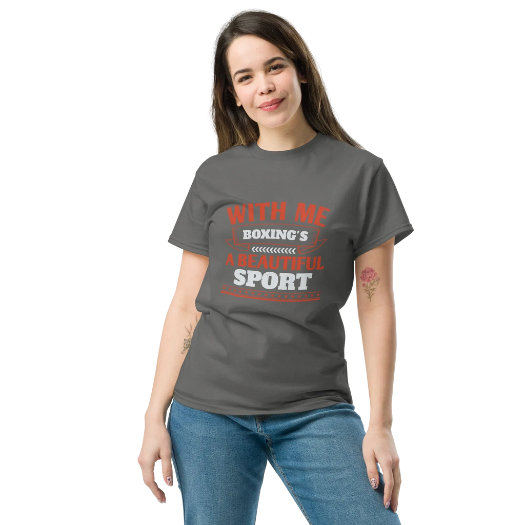 BOXING IS BEAUTIFUL unisex t-shirt - Printoo Shop - - boxing, Regular fit, t-shirt, unisex, Unisex Classic Tee | Gildan 5000