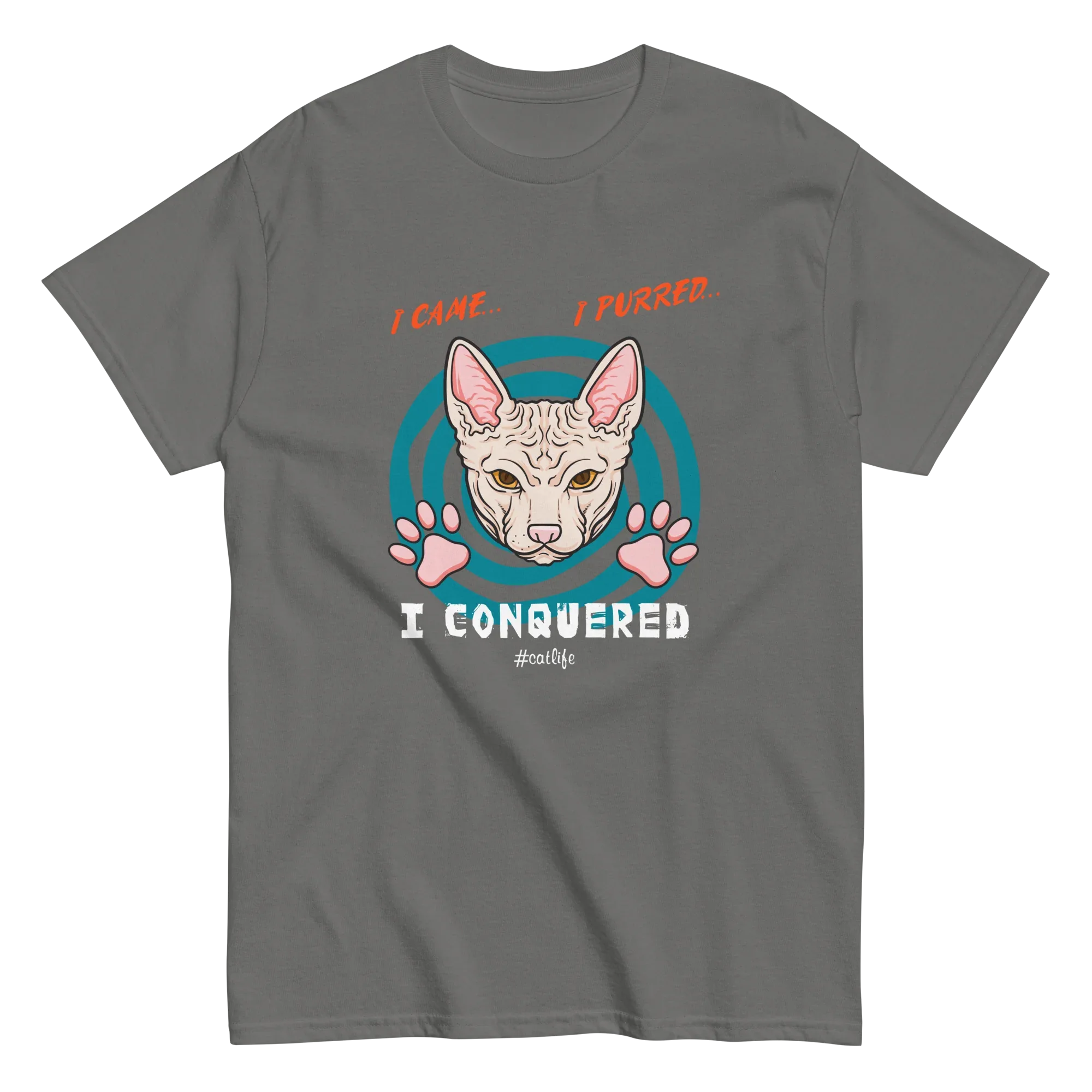 I CONQUERED CAT unisex t-shirt - - Cat t-shirts - Printoo Shop