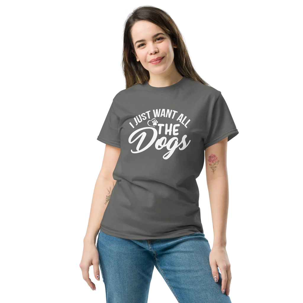 ALL THE DOGS unisex t-shirt - Printoo Shop - - dog, Streetwear look, t-shirt, unisex, Unisex Classic Tee | Gildan 5000