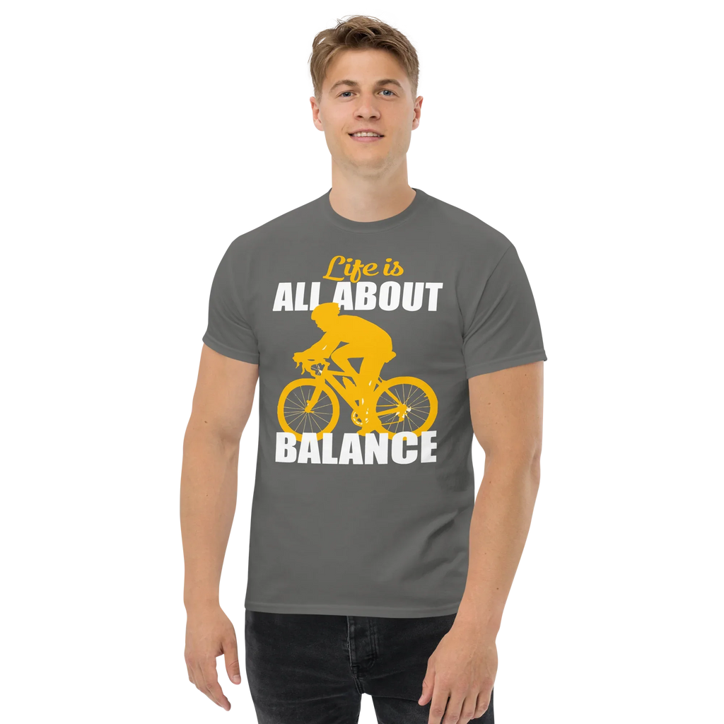 BALANCED LIFE unisex t-shirt - Printoo Shop - - bicycle, t-shirt, unisex, Unisex Classic Tee | Gildan 5000