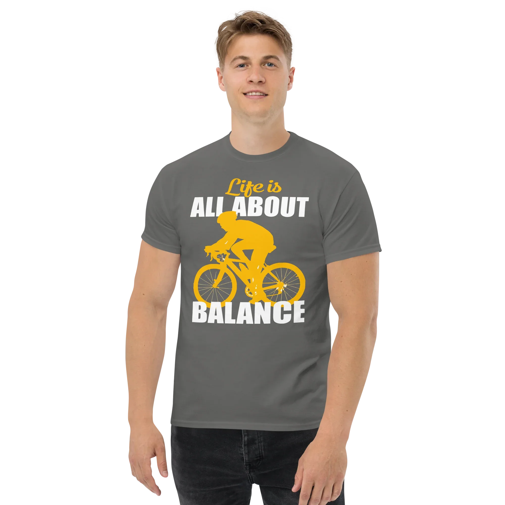 BALANCED LIFE unisex t-shirt - Printoo Shop - - bicycle, t-shirt, unisex, Unisex Classic Tee | Gildan 5000