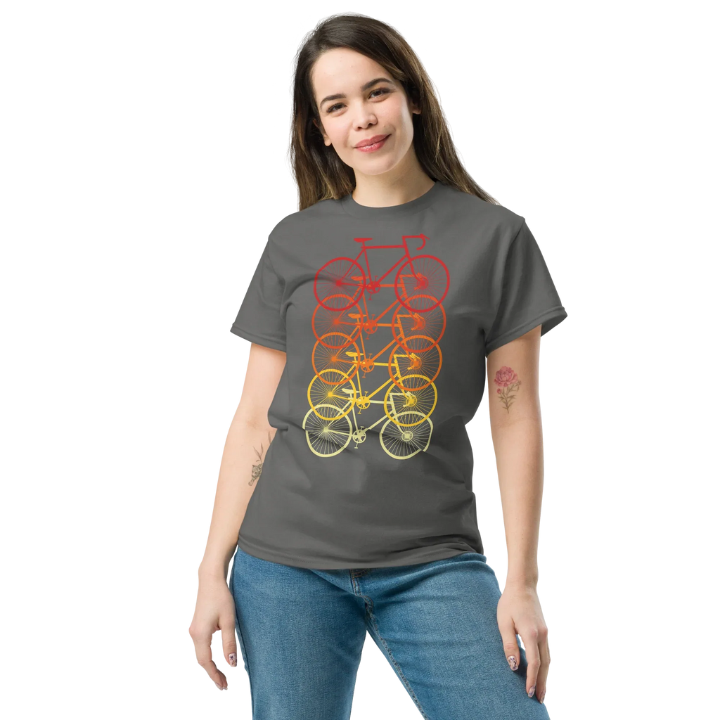 CYCLING IS COLORFUL unisex t-shirt - - Bicycle t-shirts - Printoo Shop