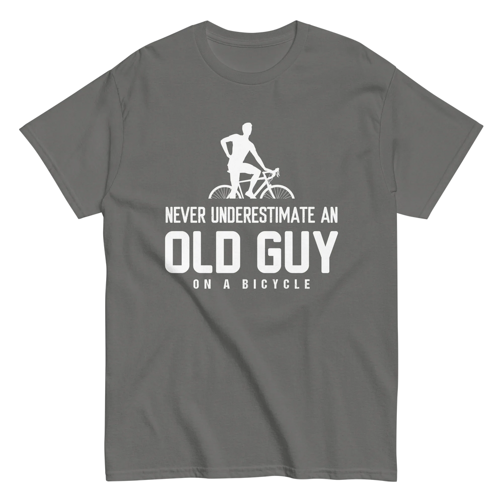OLD GUY ON A BICYCLE unisex t-shirt - - Bicycle t-shirts - Printoo Shop