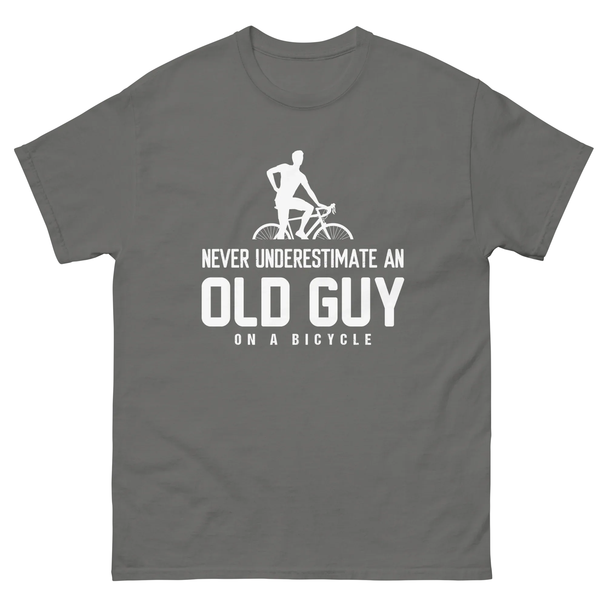 OLD GUY ON A BICYCLE unisex t-shirt - - Bicycle t-shirts - Printoo Shop