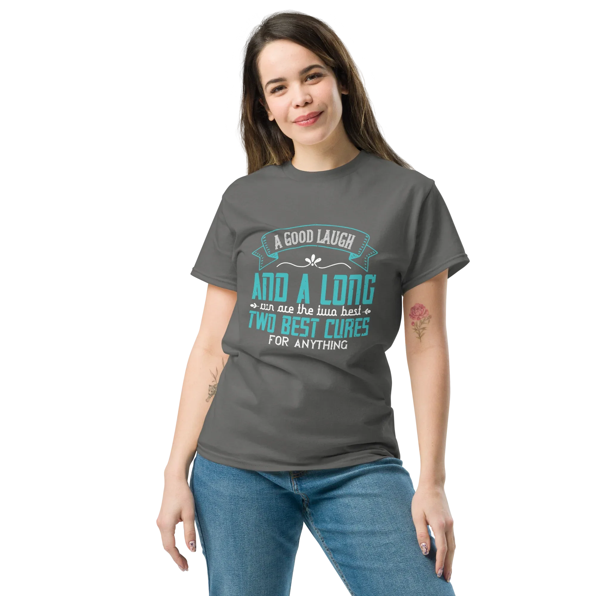 LAUGH & RUN unisex t-shirt - - Running - Printoo Shop