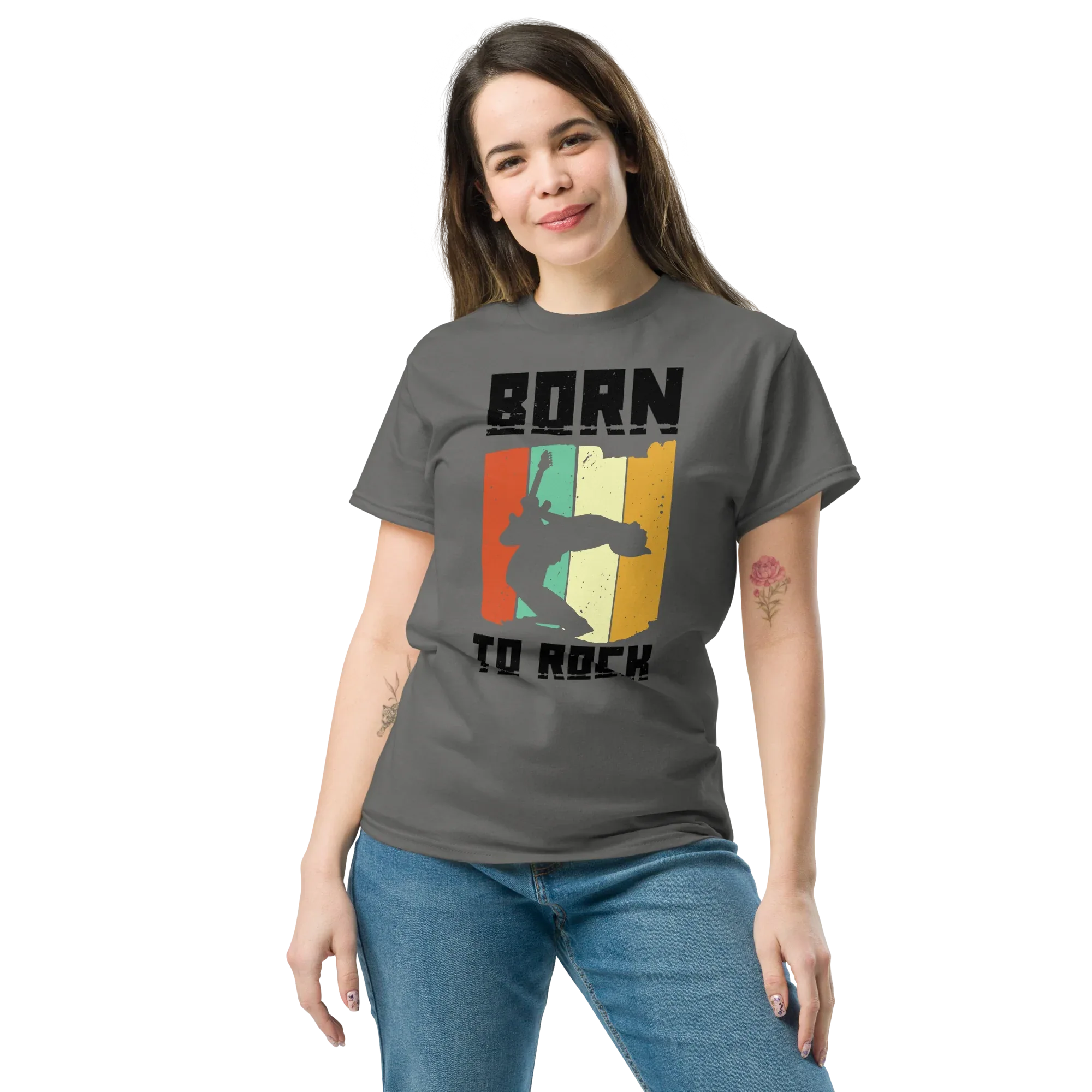 BORN TO ROCK unisex t-shirt - Printoo Shop - - 087.png, metalmusic, Music t-shirt, t-shirt, unisex, Unisex Classic Tee | Gildan 5000