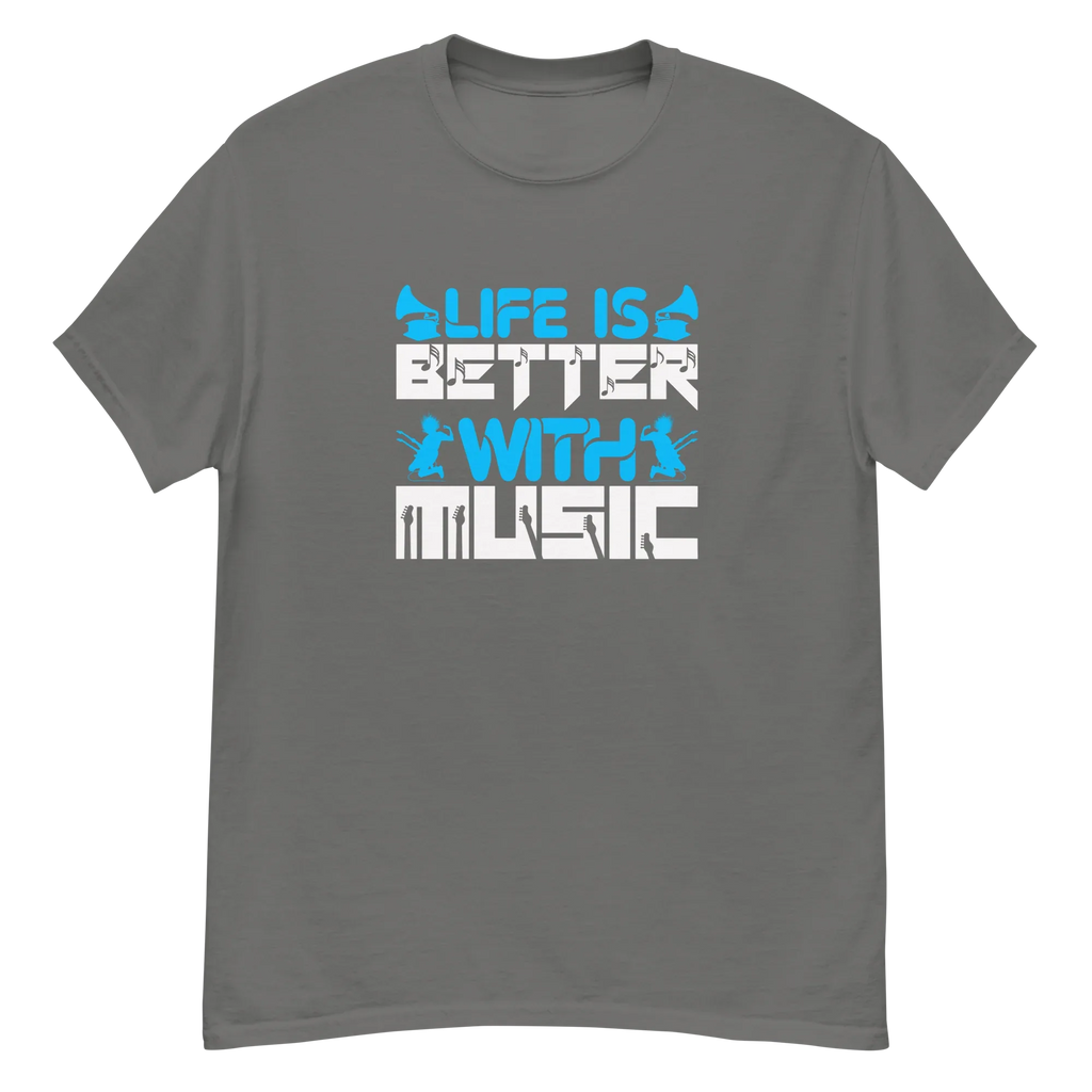 LIFE IS BETTER WITH MUSICR unisex t-shirt - - Music t-shirts - Printoo Shop