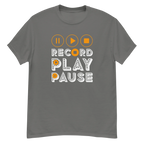 RECORD PLAY PAUSE unisex t-shirt - - Music t-shirts - Printoo Shop