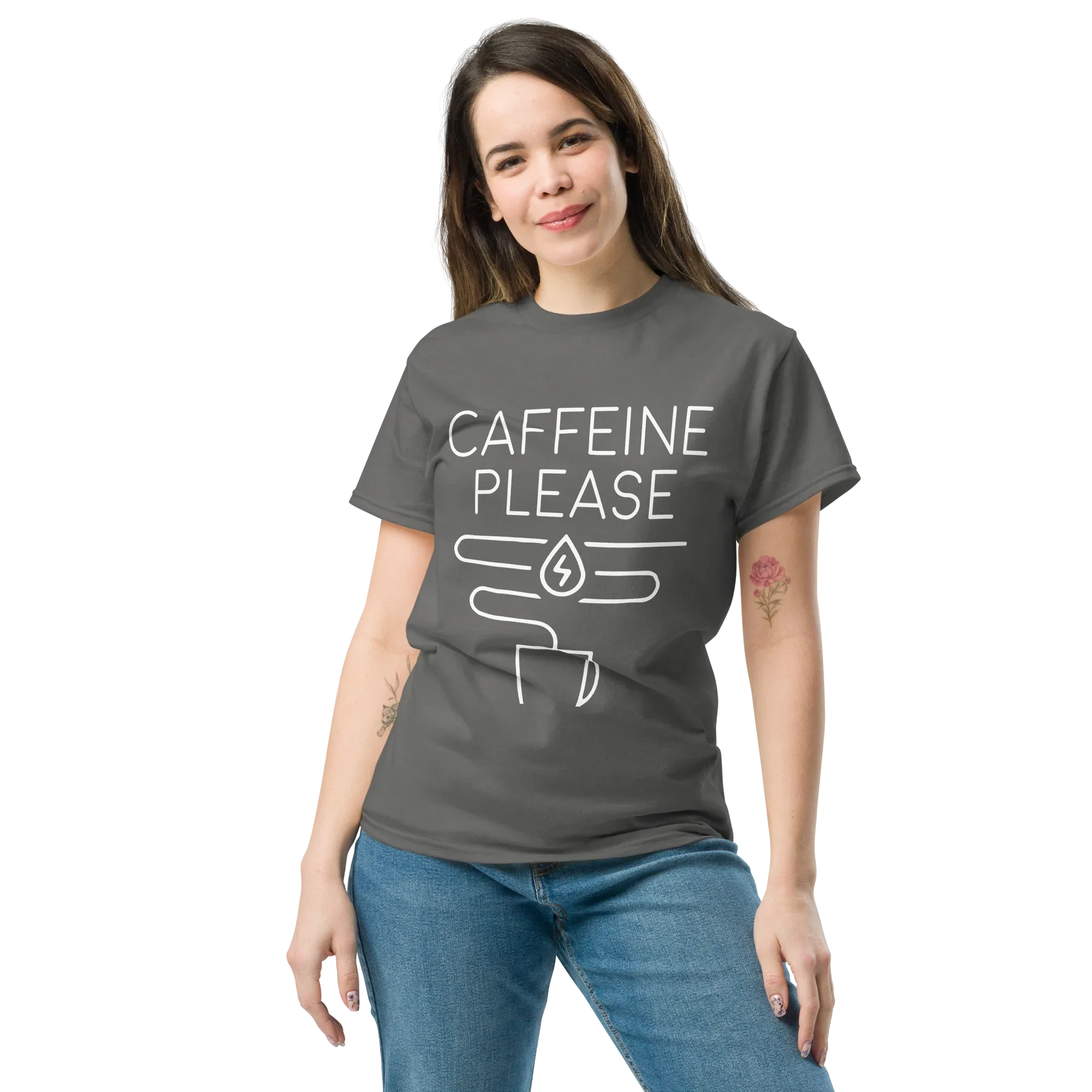 CAFFEINE PLEASE unisex t-shirt - Printoo Shop - - t-shirt, unisex, Unisex Classic Tee | Gildan 5000