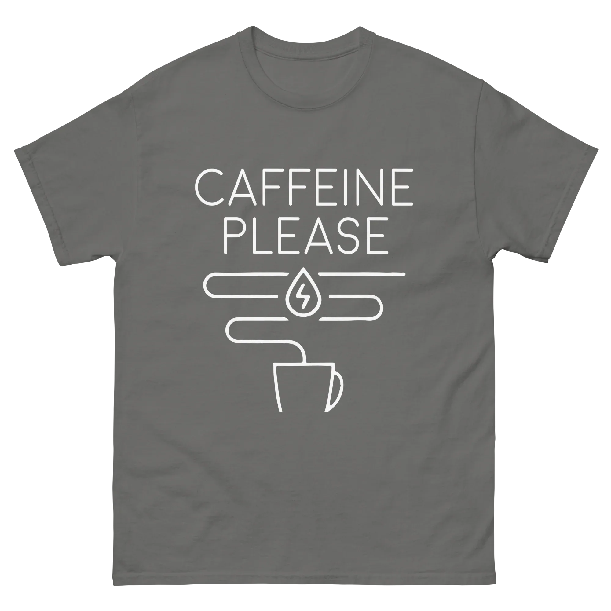 CAFFEINE PLEASE unisex t-shirt - Printoo Shop - - t-shirt, unisex, Unisex Classic Tee | Gildan 5000