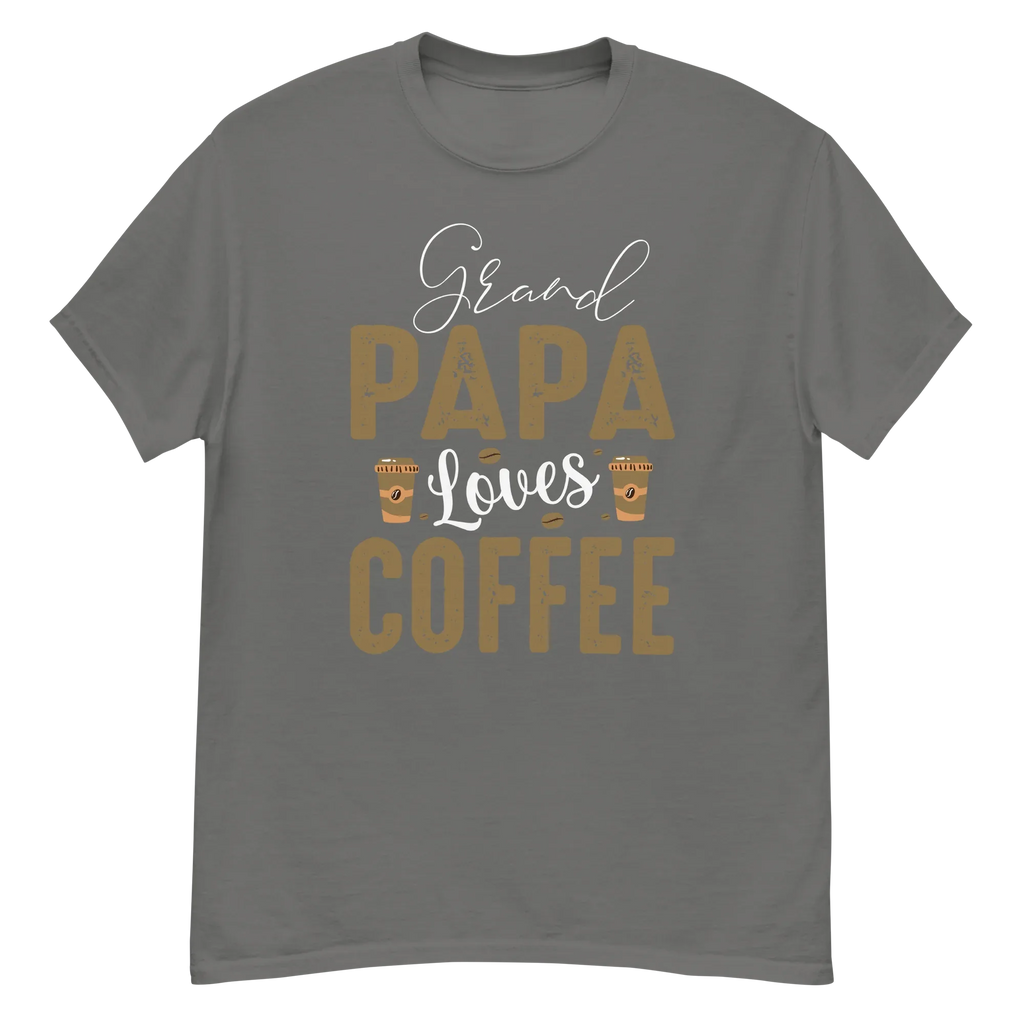 GRANDPA LOVES COFFEE unisex t-shirt - - - Printoo Shop
