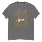GRANDPA LOVES COFFEE unisex t-shirt - - - Printoo Shop