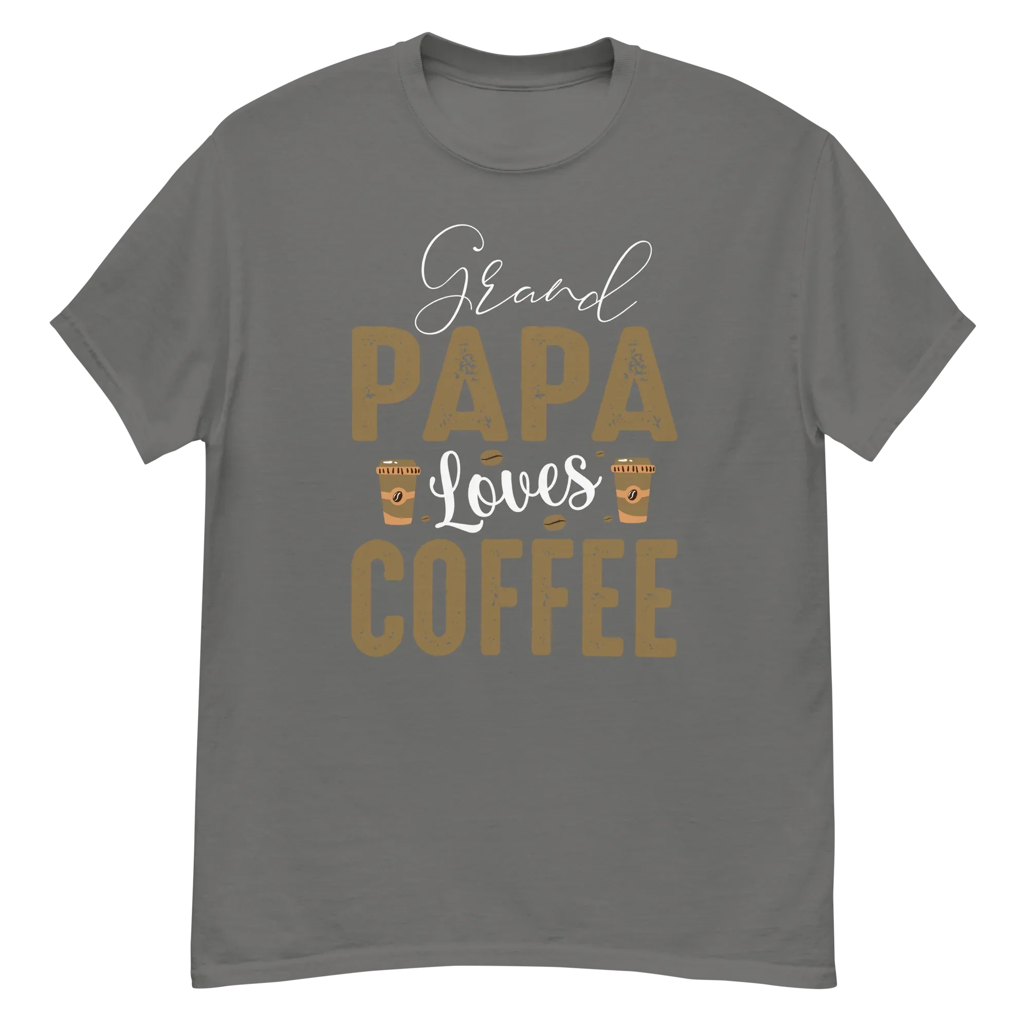 GRANDPA LOVES COFFEE unisex t-shirt - - - Printoo Shop