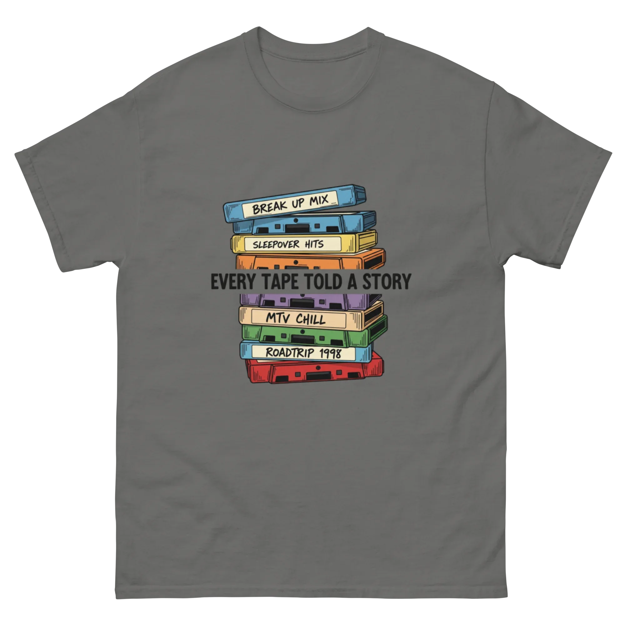 VINTAGE MUSIC CASSETTE unisex t-shirt - Printoo Shop - - Music t-shirt, unisex, Unisex Classic Tee | Gildan 5000