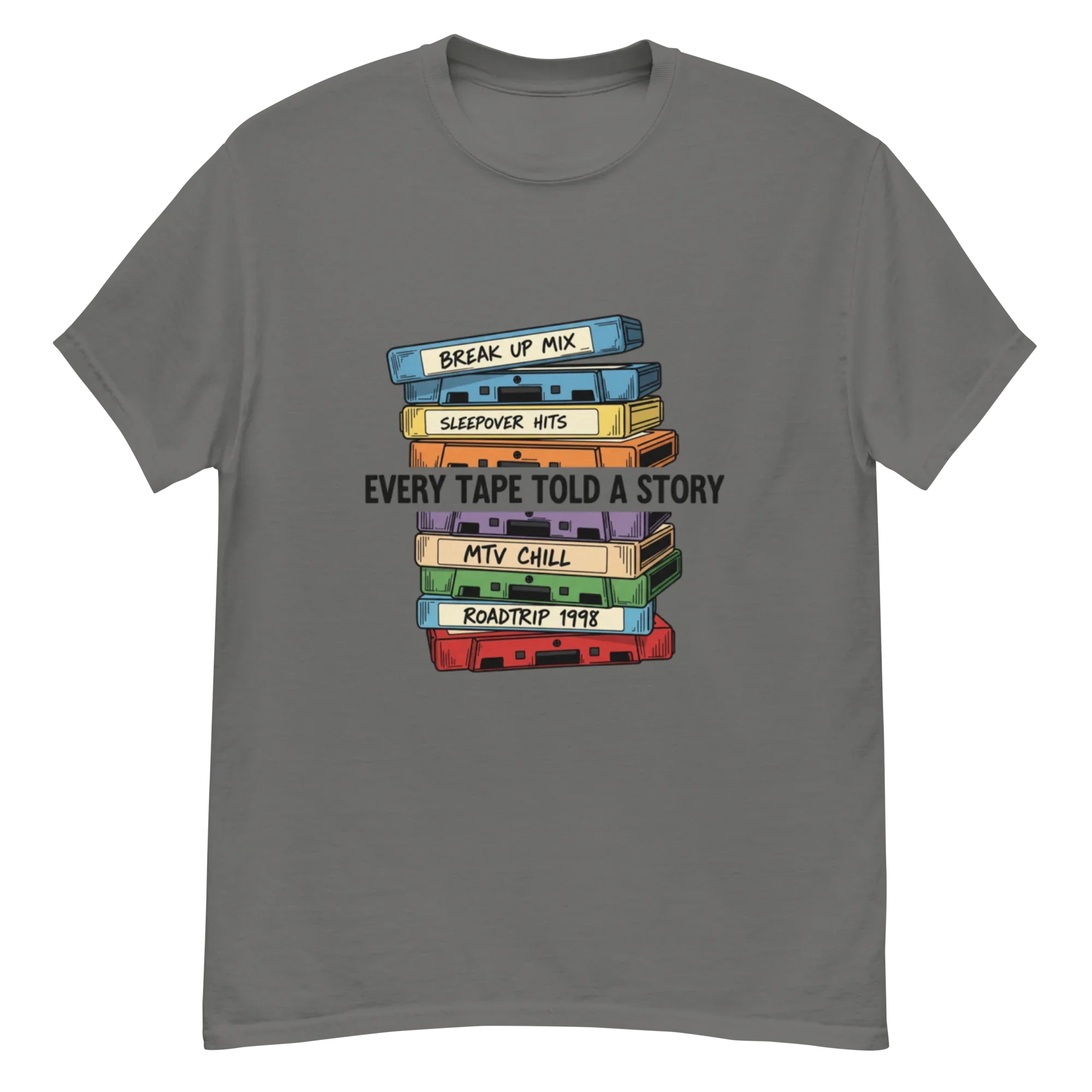 VINTAGE MUSIC CASSETTE unisex t-shirt - Printoo Shop - - Music t-shirt, unisex, Unisex Classic Tee | Gildan 5000
