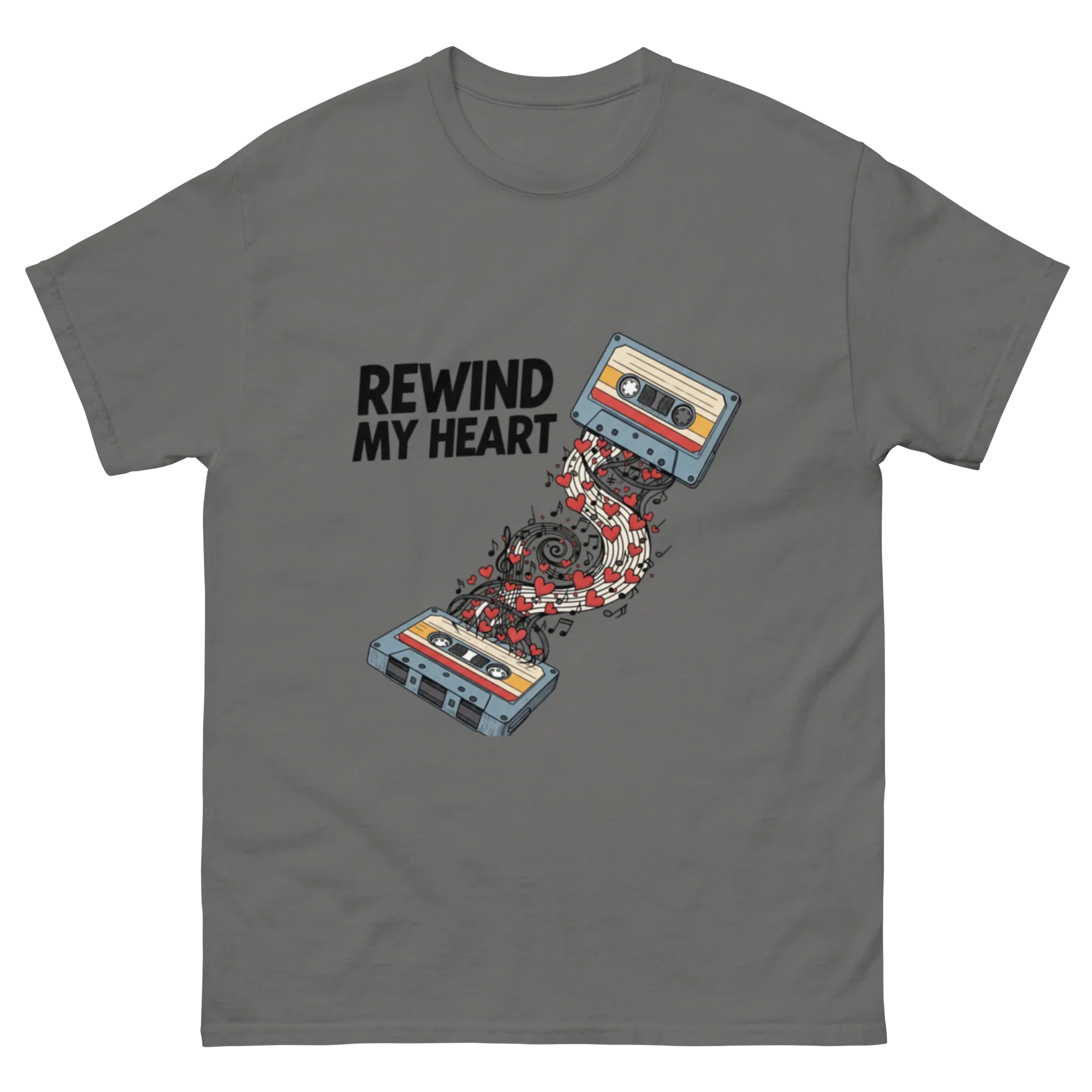 I REWIND MY HEART unisex t-shirt - Printoo Shop - - Music t-shirt, Retro & Synthwave T-Shirts, t-shirt, unisex, Unisex Classic Tee | Gildan 5000