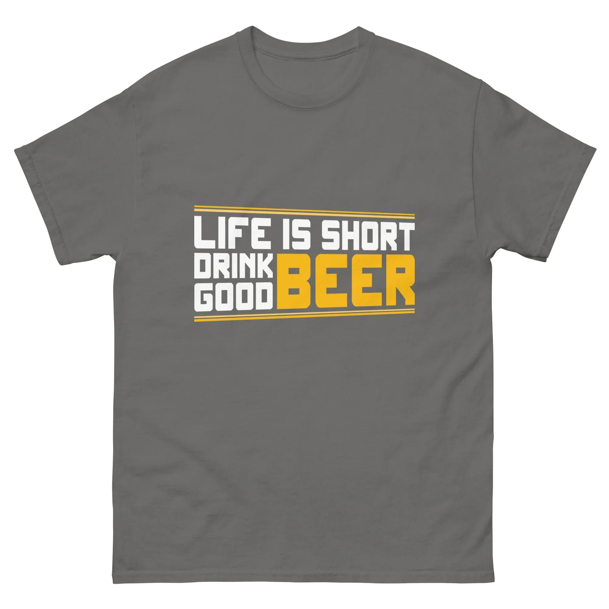 LIFE IS SHORT DRINK GOOD BEER unisex t-shirt - Printoo Shop - - Alcohol, beer, t-shirt, unisex, Unisex Classic Tee | Gildan 5000