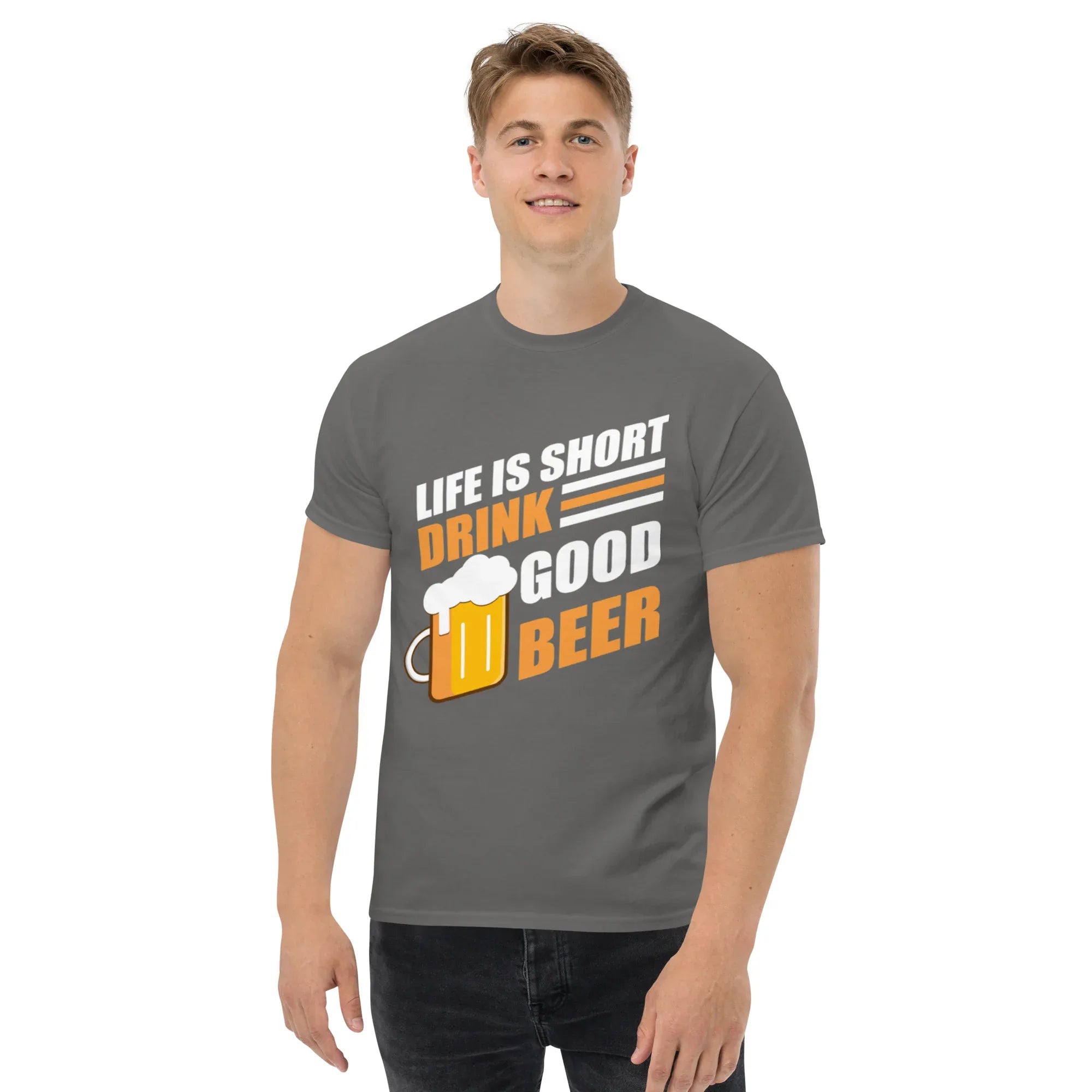 LIFE IS SHORT DRINK GOOD BEER unisex t-shirt - - - Printoo Shop