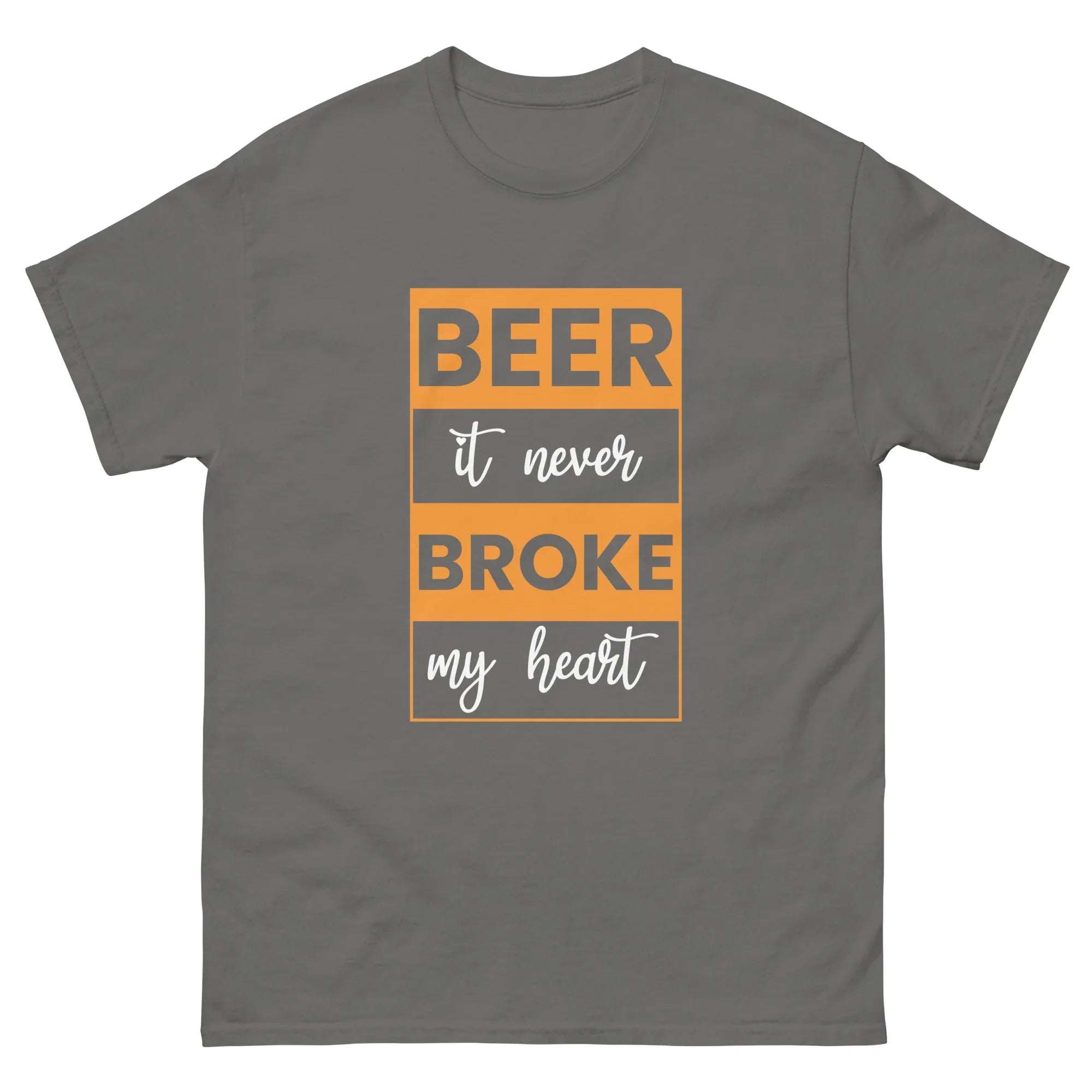 BEER NEVER BROKE MY HEART unisex t-shirt - Printoo Shop - - Alcohol, beer, t-shirt, unisex, Unisex Classic Tee | Gildan 5000