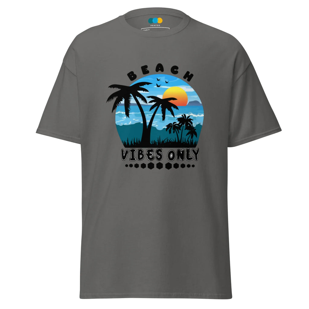 BEACH VIBES ONLY men’s t-shirt - Sapphire / S - Printoo Shop - 5821647_21659