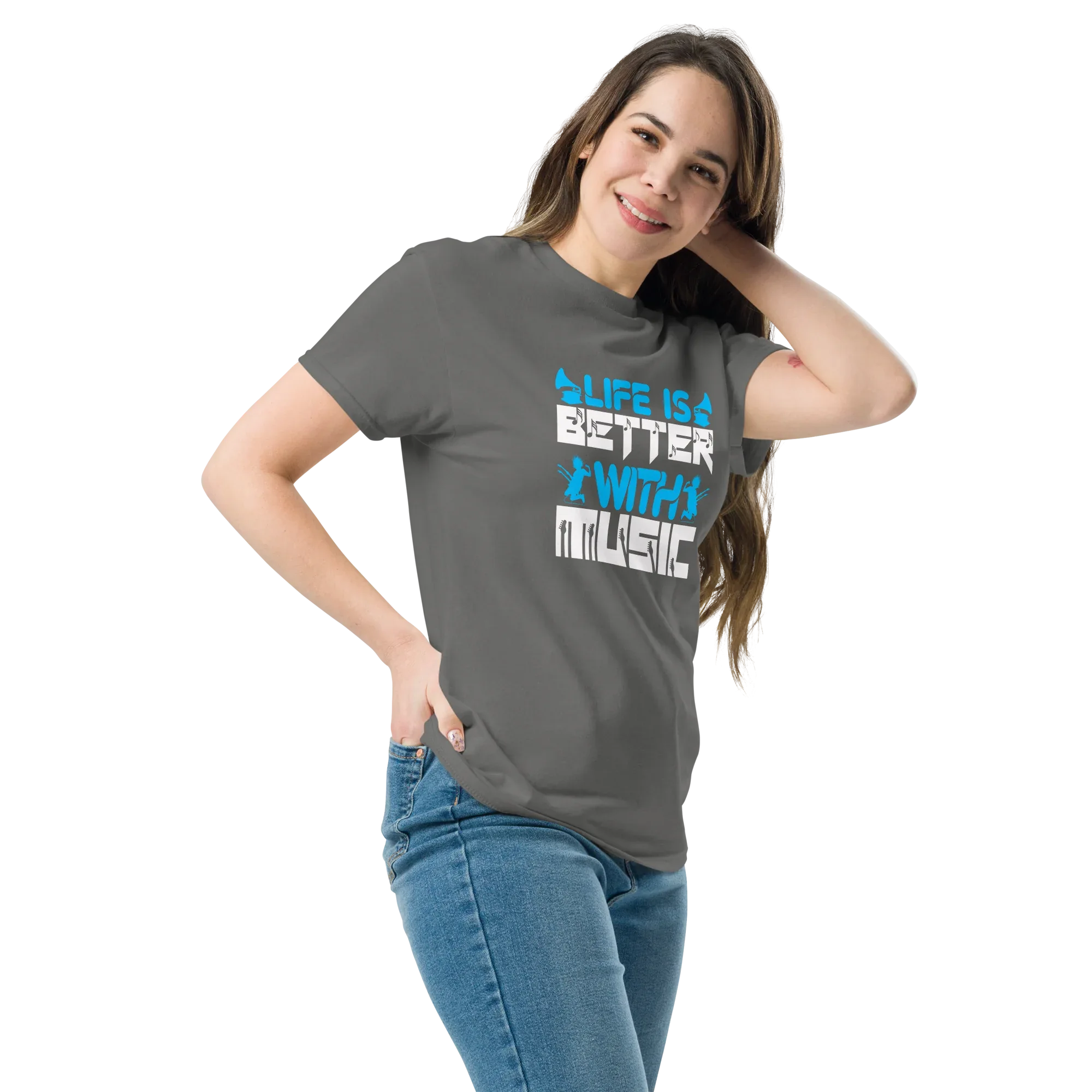 LIFE IS BETTER WITH MUSICR unisex t-shirt - - Music t-shirts - Printoo Shop