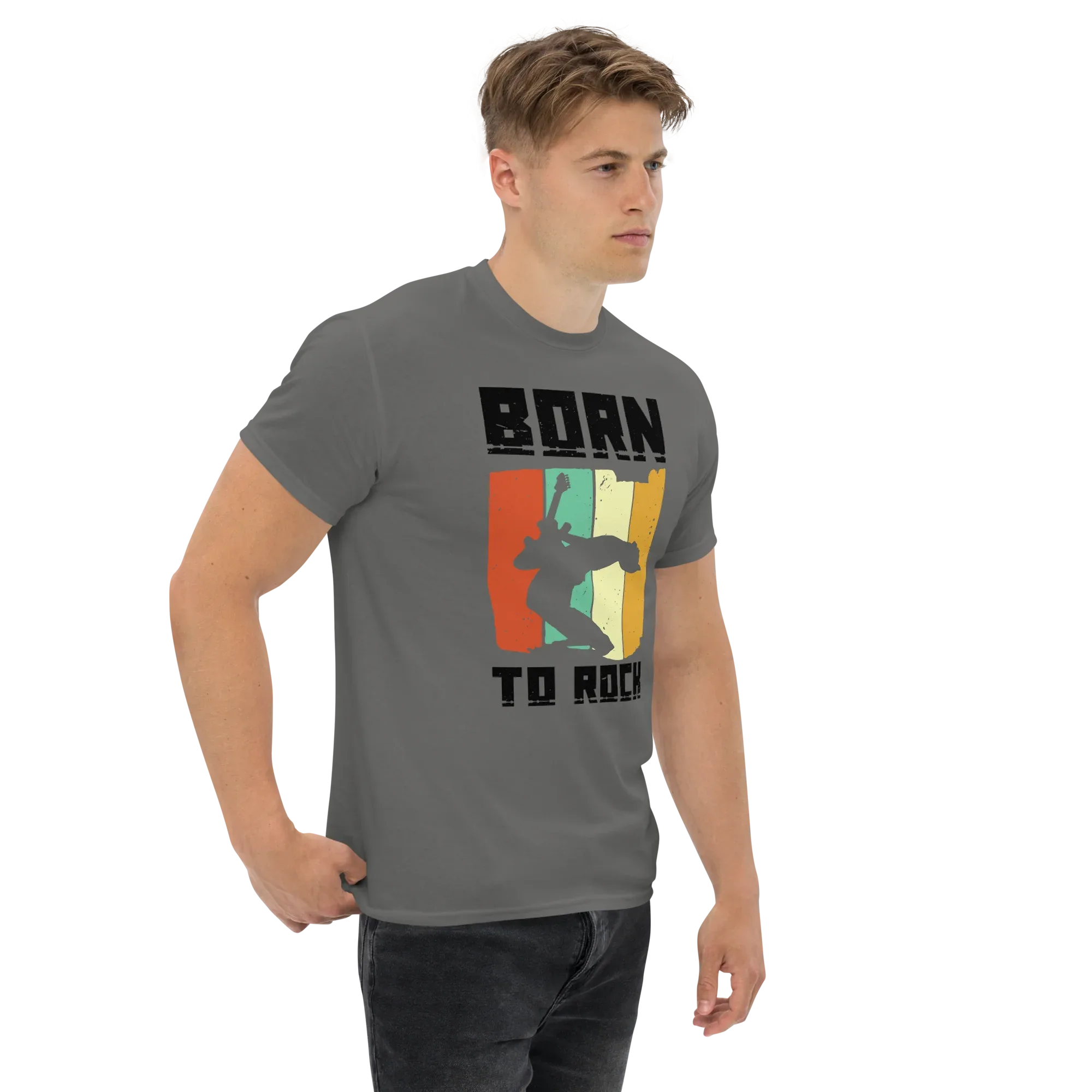 BORN TO ROCK unisex t-shirt - Printoo Shop - - 087.png, metalmusic, Music t-shirt, t-shirt, unisex, Unisex Classic Tee | Gildan 5000