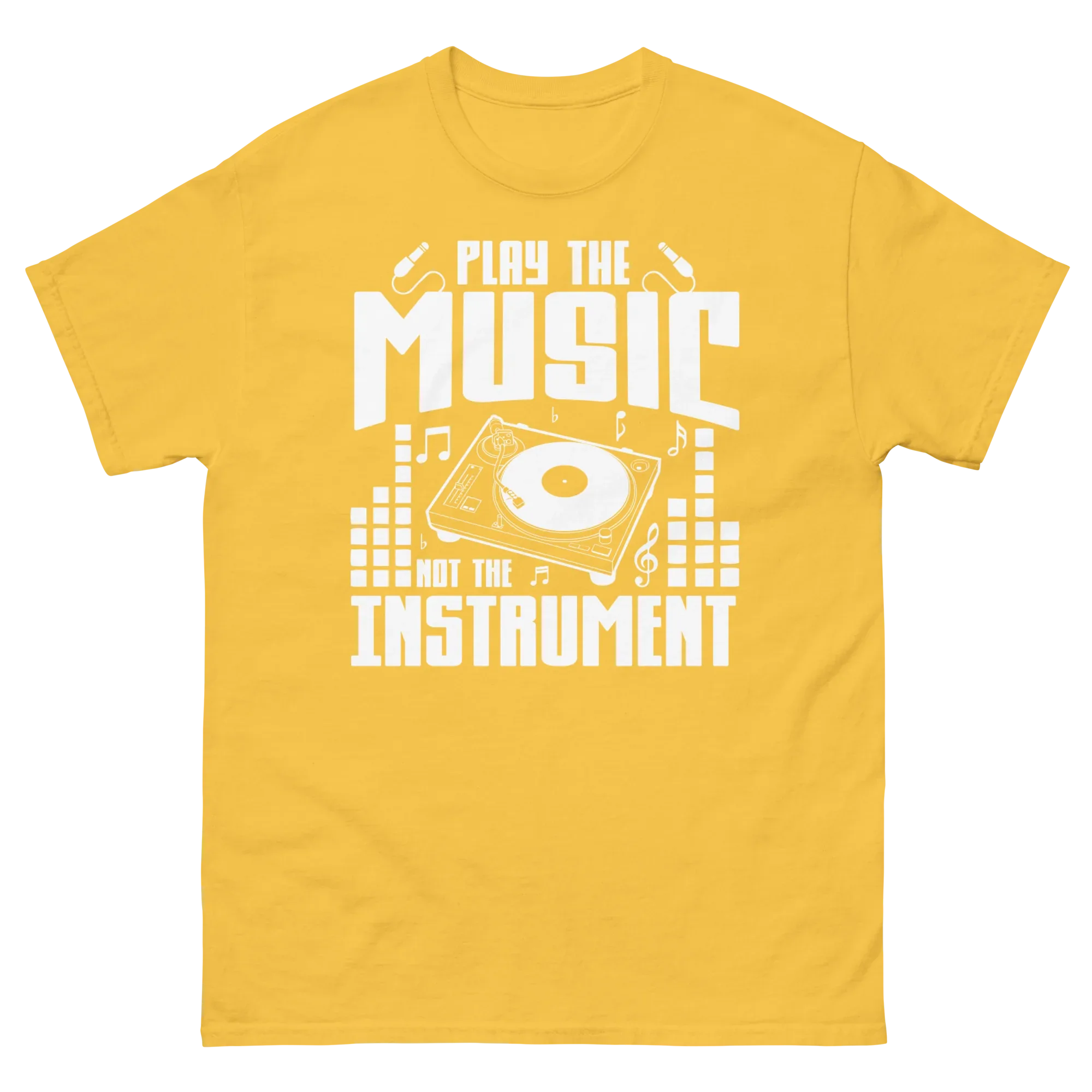 PLAY THE MUSIC NOT THE INSTRUMENT unisex t-shirt - Printoo Shop - - 018.png, Music t-shirt, t-shirt, unisex, Unisex Classic Tee | Gildan 5000