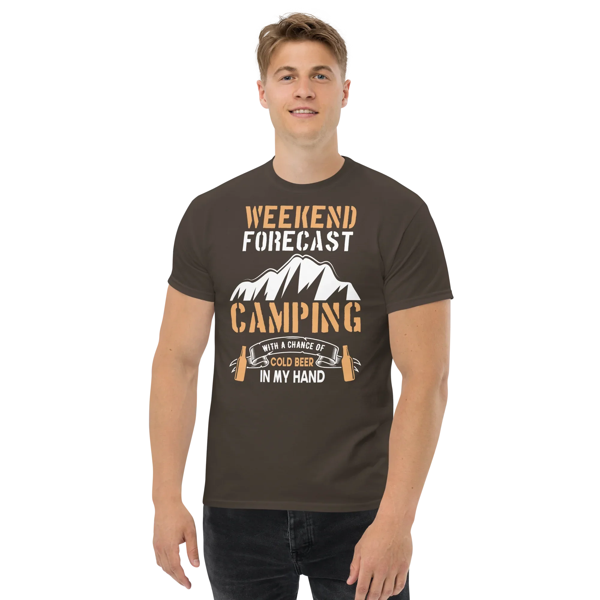 WEEKEND FORECAST unisex t-shirt - - Camping & Outdoor t-shirts - Printoo Shop